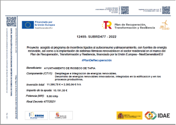 INSTALACION_PLACAS_AUTOCONSUMO DEPOSITO DE RIOSECO DE TAPIA