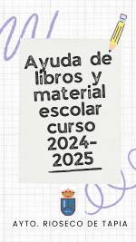 AYUDA DE LIBROS Y MATERIAL ESCOLAR PARA EL CURSO 2024-2025
