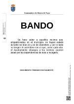 BANDO RECOGIDA OBSEQUIO CALENDARIOS NAVIDAD