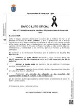 BANDO LUTO OFICIAL Y MINUTO DE SILENCIO POR LAS VICTIMAS DEL ACCIDENTE FERROVIARIO DE URDA (TOLEDO)