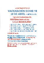 VACUNACIÓN MASIVA MIÉRCOLES 28 DE ABRIL