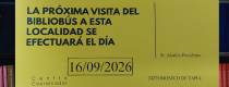 PROXIMA VISITA BIBLIOBUS SEPTIEMBRE 2026