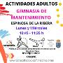 CARTEL GIMNASIA MANTENIMIENTO ESPINOSA DE LA RIBERA