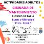 CARTEL GIMNASIA MANTENIMIENTO RIOSECO DE TAPIA